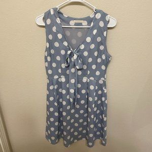 ModCloth Tulle Powder Blue Polka Dot Mini Dress - Size Medium
